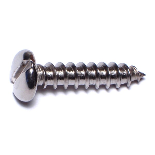 Midwest Fastener Sheet Metal Screw, #12 x 1 in, 18-8 Stainless Steel Pan Head Slotted Drive, 20 PK 62394 - main